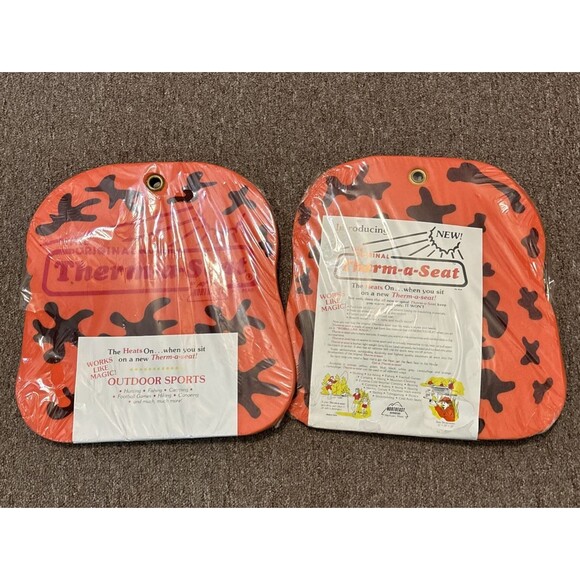 Therm-a-seat Northeast Hunting Camping Lightweight Seat Cushion Orange NEW - Picture 1 of 5